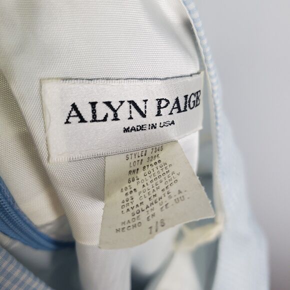 Vintage Gingham Halter Midi Dress Size 8 - Picture 9 of 9